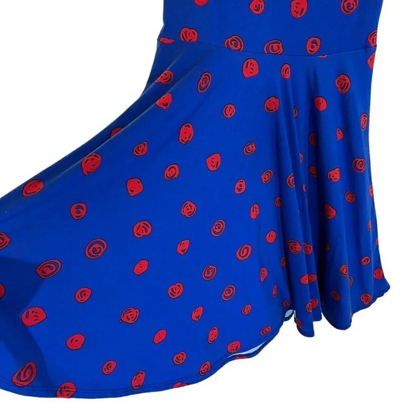 LulaRoe Polka Dot Dress Plus Size 2XL Midi Length Short Sleeves Knit Round Neck - Picture 5 of 7